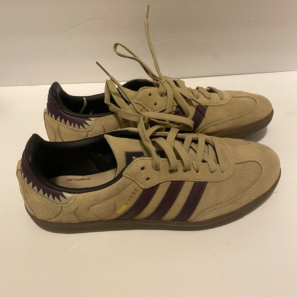 Adidas Boba Fett Men's Beige and Maroon Sneakers